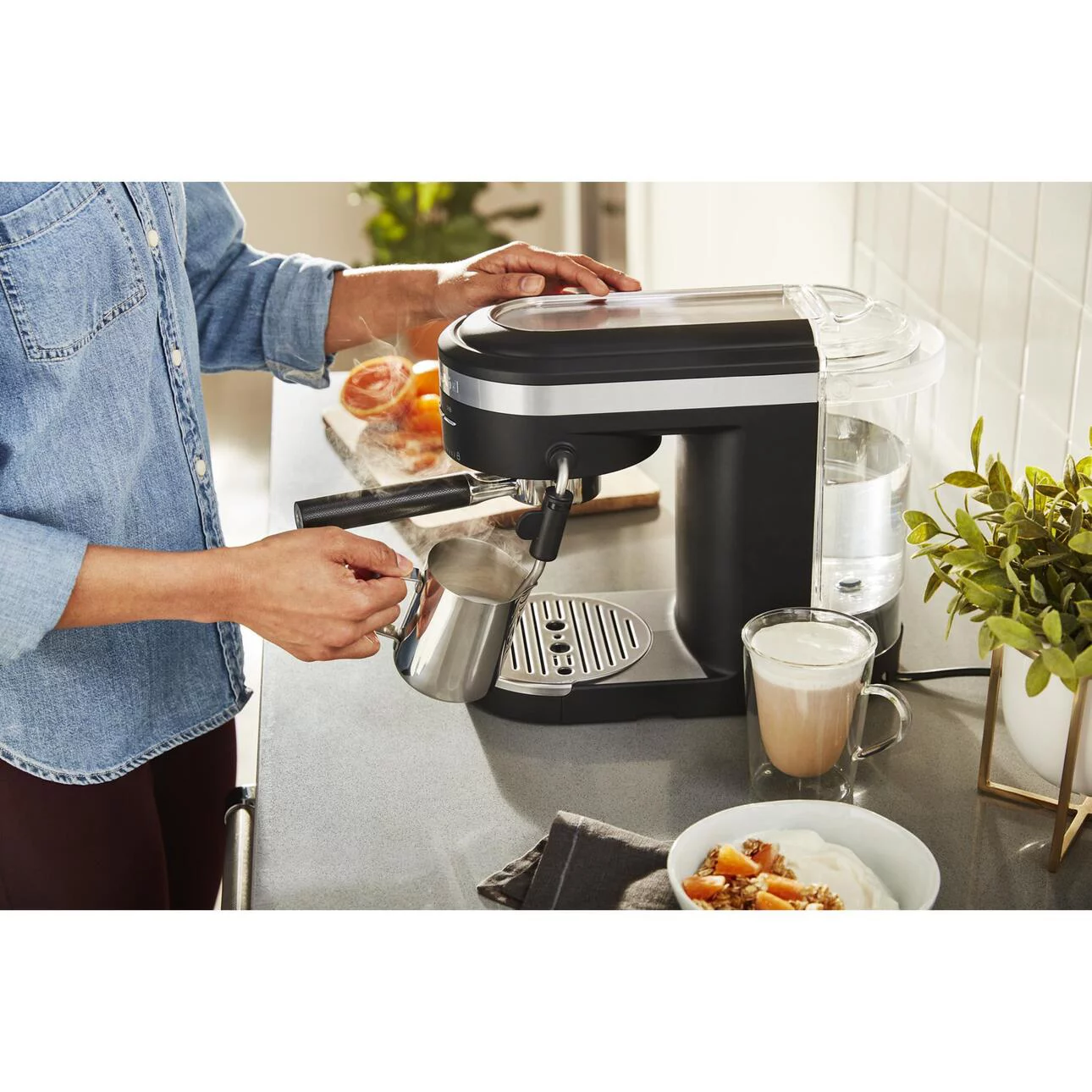 KitchenAid Semi-Automatic Espresso Machine, Black Matte KES6403