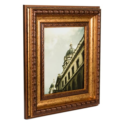 Craig Frames Arqadia Gothic, Aged Gold Picture Frame, 11 by 14-Inch