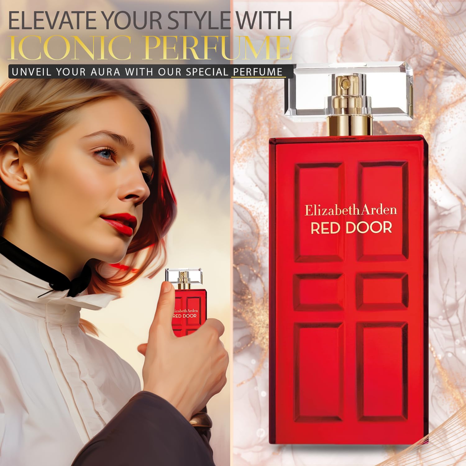 Red Door for Women 3.3 fl. oz - Gift Set Pack - Toiletry Bag And Refillable Empty Perfume Bottle.