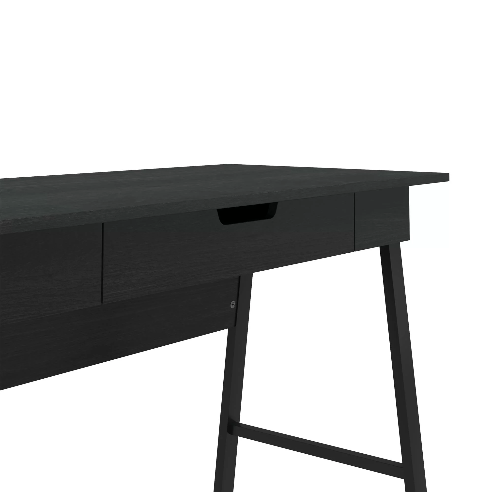 Ameriwood Home Oviedo Computer Desk with Drawer, Black Oak