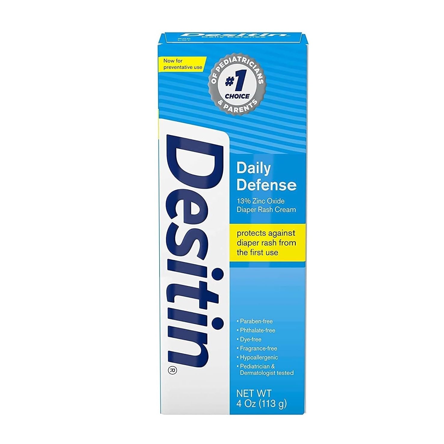 Desitin Daily Defense Diaper Rash Cream with Zinc Oxide 4 oz and 2 oz Bundle Pack