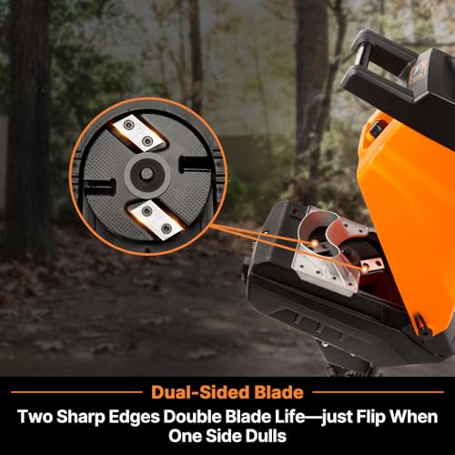 LawnMaster FD1503 Electric Wood Chipper Shredder 15-Amp 1.8-Inch Cutting Diameter Max 14:1 Reduction