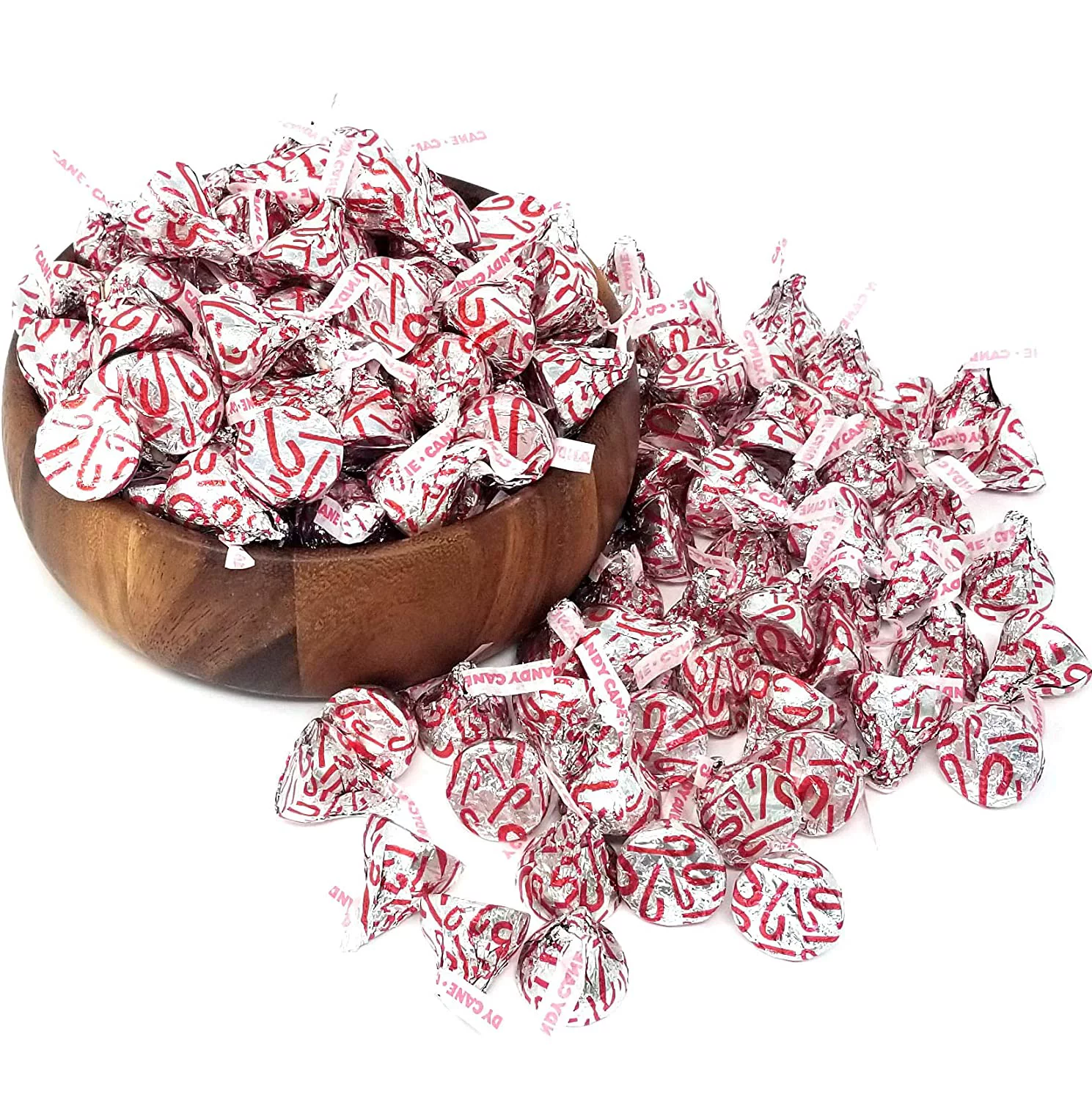 HERSHEY'S KISSES Candy Cane Peppermint Bites, Bulk 2 Lbs