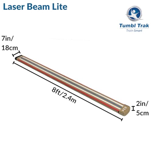 Tumbl Trak 8 Ft Laser Balance Beam with Solid Wood Core Gymnastics Low Balance Training Beam