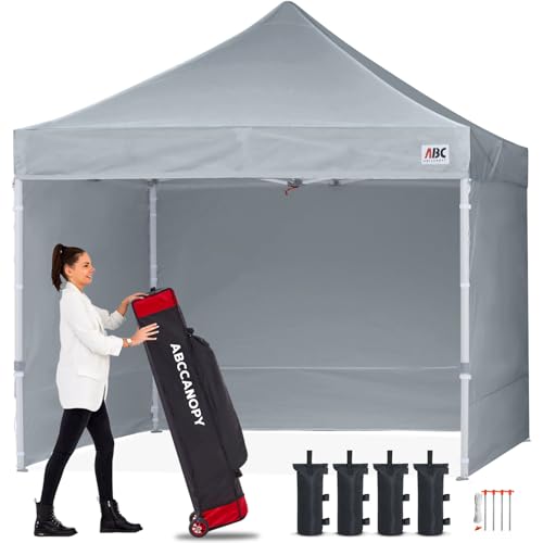 ABCCANOPY Easy Pop Up Canopy Tent with Sidewalls 10x10 Commercial -Series, White