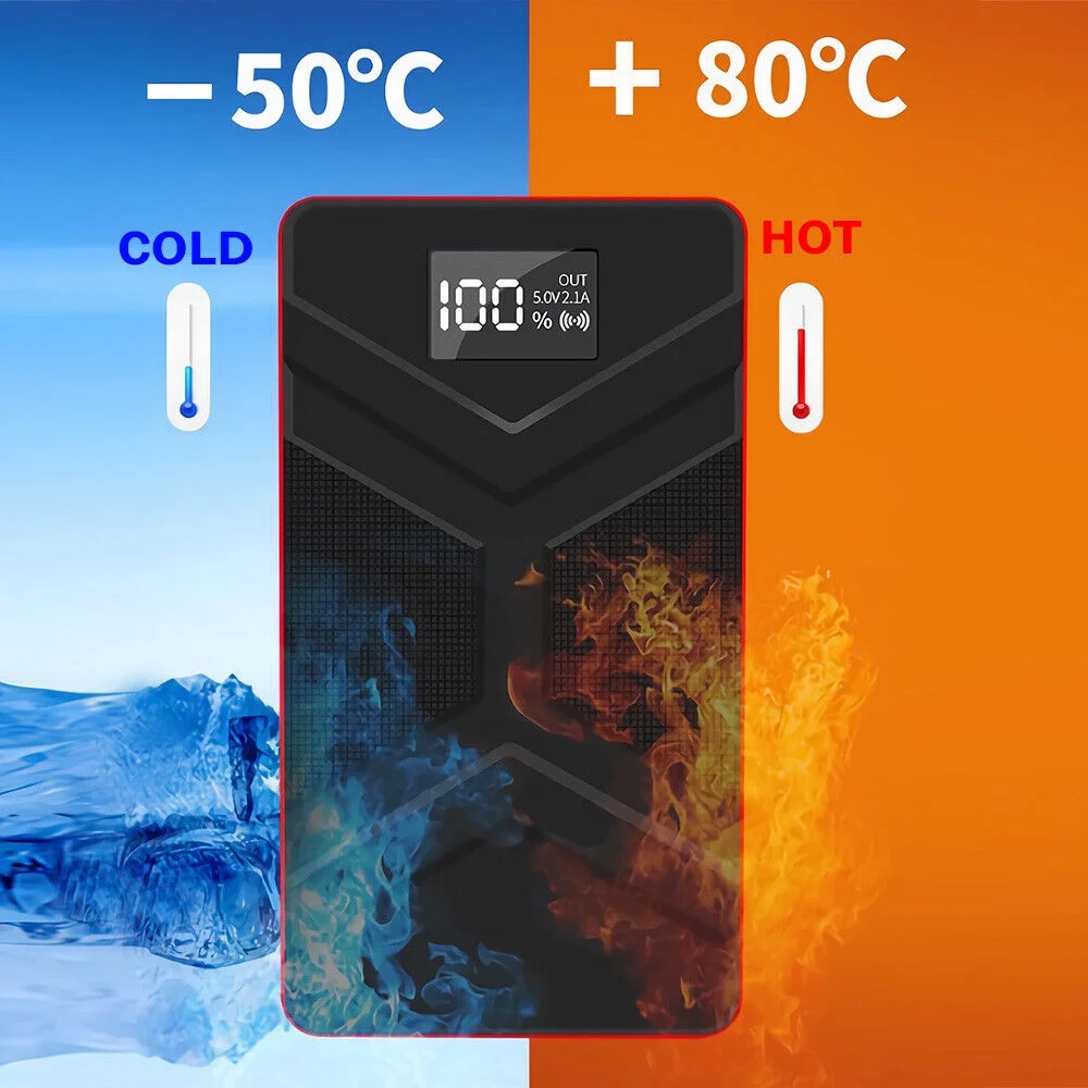 TASHHAR Jump Starter 20000mAh Car Battery Pack Booster Jumper Box Portable Emergency Start Power Supply Auto Power Bank with Built-in LED Light Black