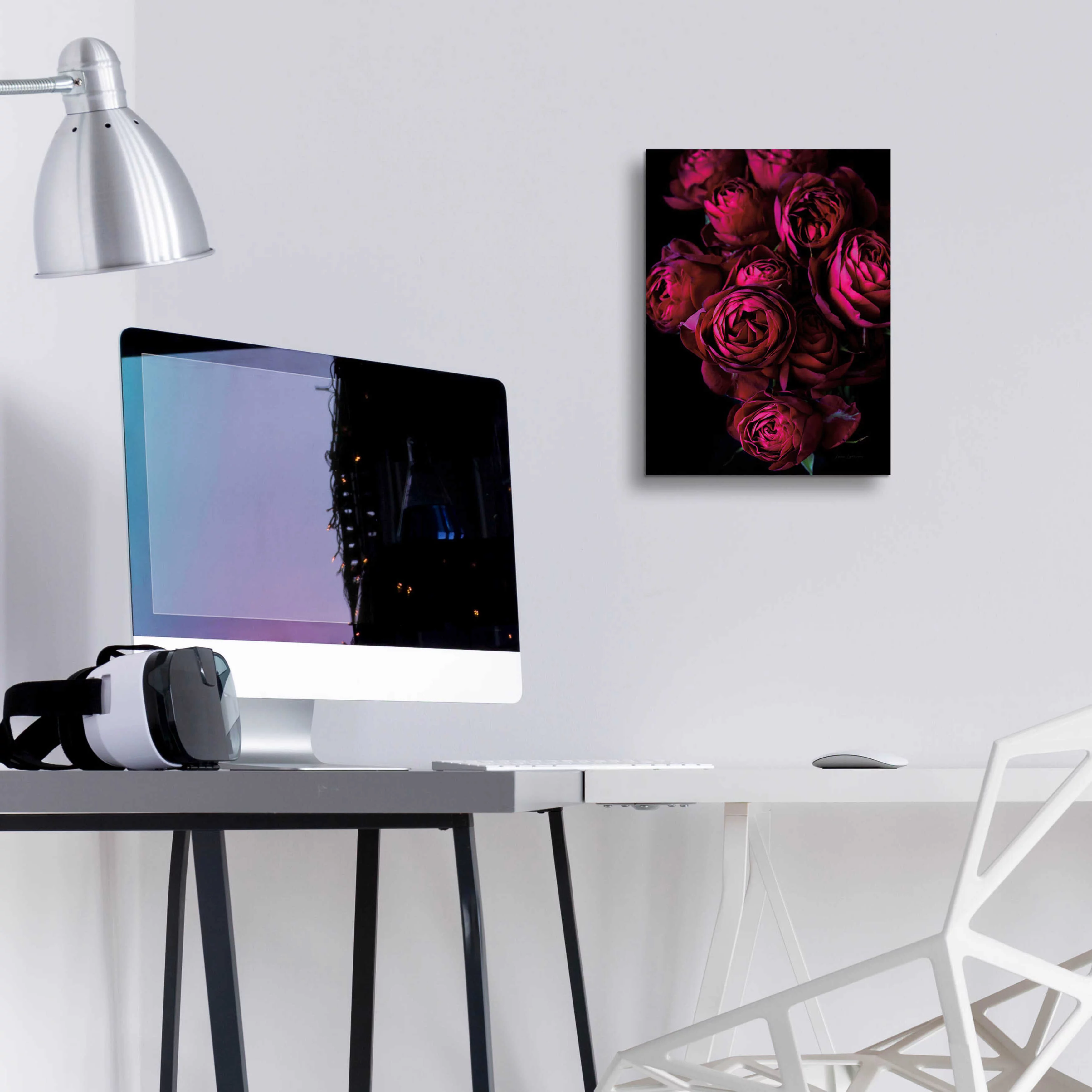 Epic Art 'Cabbage Roses' by Elise Catterall, Acrylic Glass Wall Art, 12