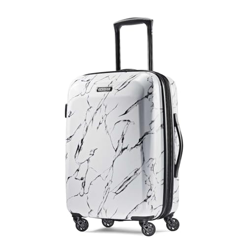 American Tourister Moonlight Hardside Expandable Luggage with Spinner Wheels, Blue Terazzo, 2-Piece Set (20/28)
