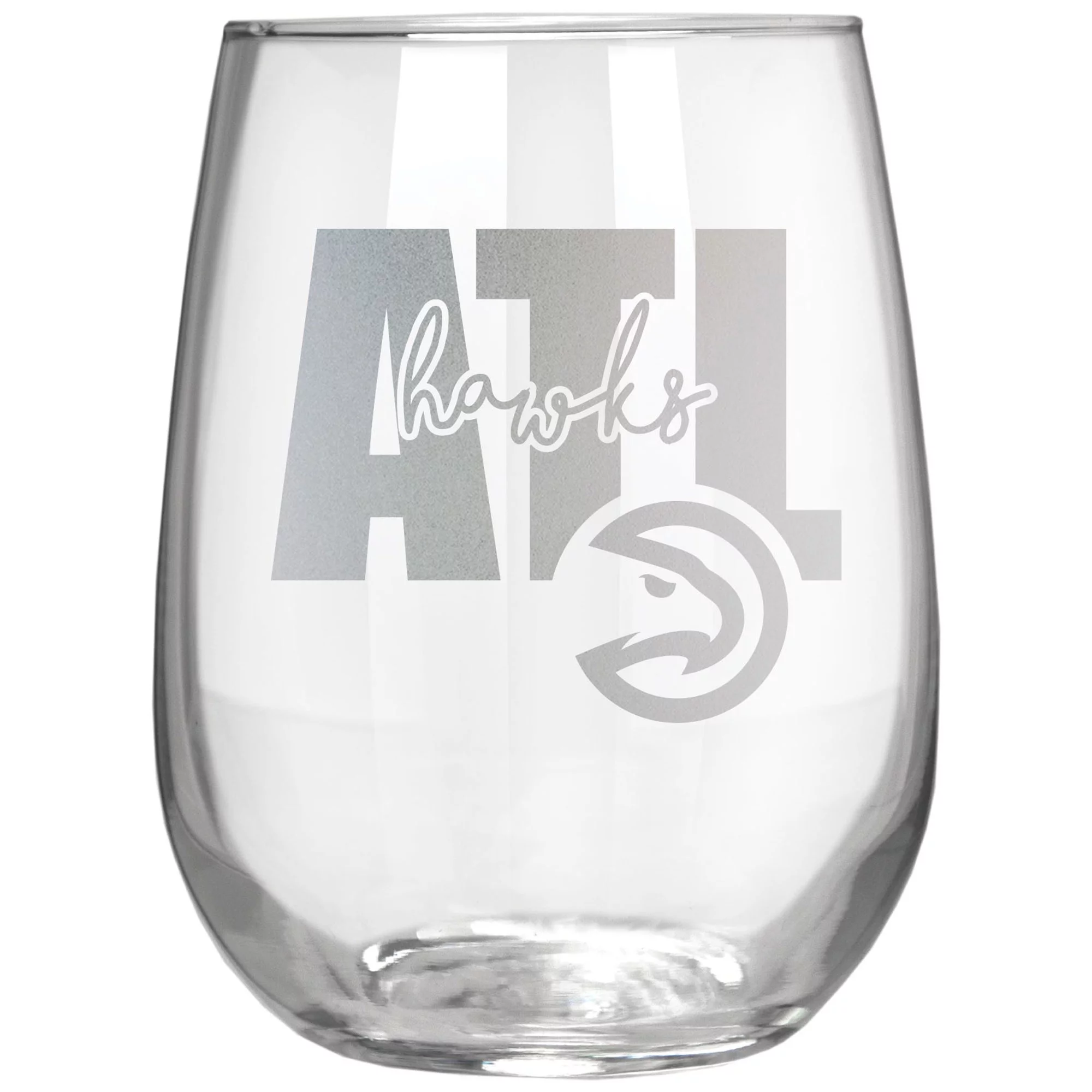Atlanta Hawks Etched 17oz. City Stemless Wine Glass