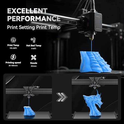 3D Printer Filament, ABS Filament 1.75mm, High Strength and Toughness, Dimensional Accuracy +/- 0.02mm, 1kg(2.2lbs) 3D Printing Filament (Gold)