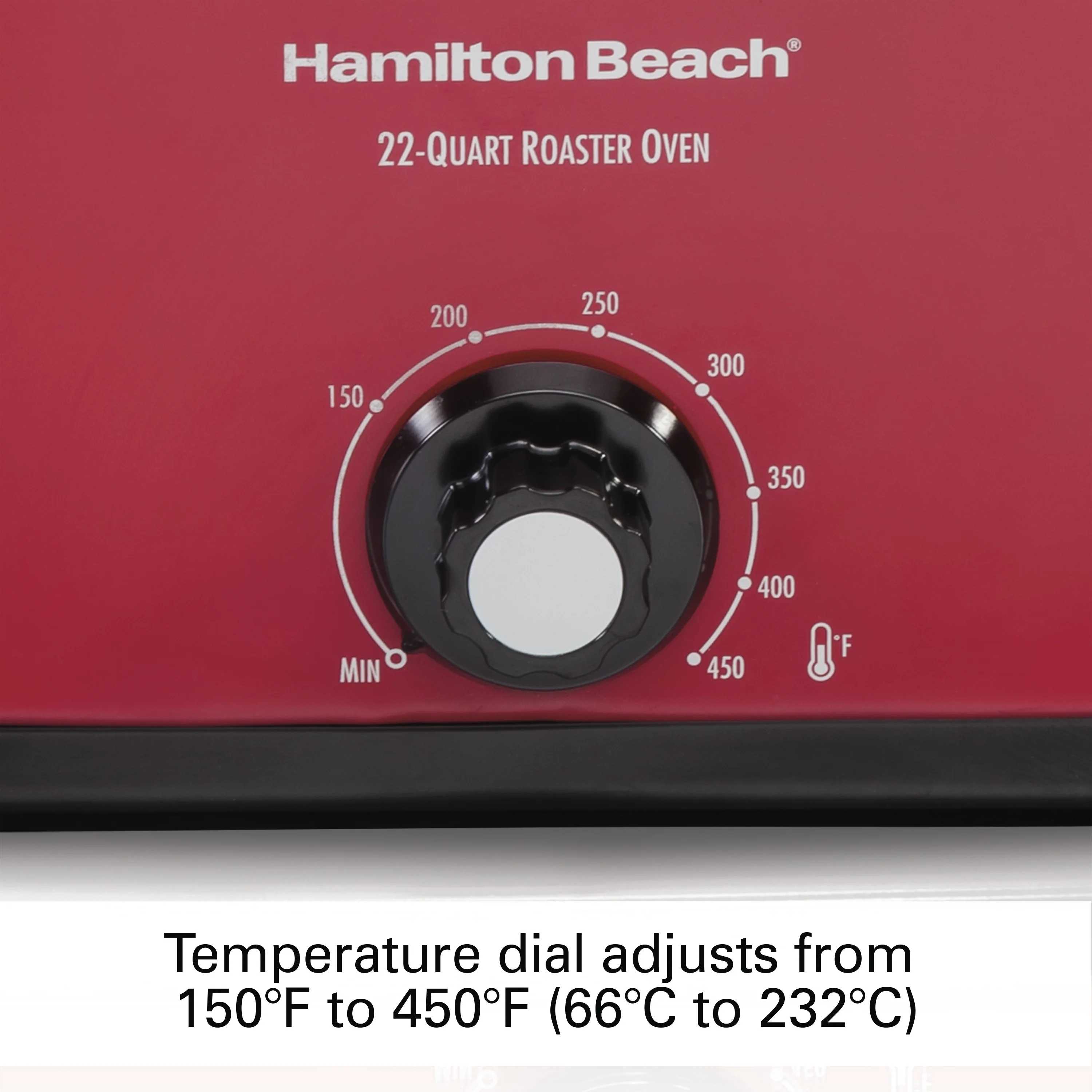 Hamilton Beach 22 Quart Roaster Oven, Fits 28 lb Turkey, Red, Model# 32231