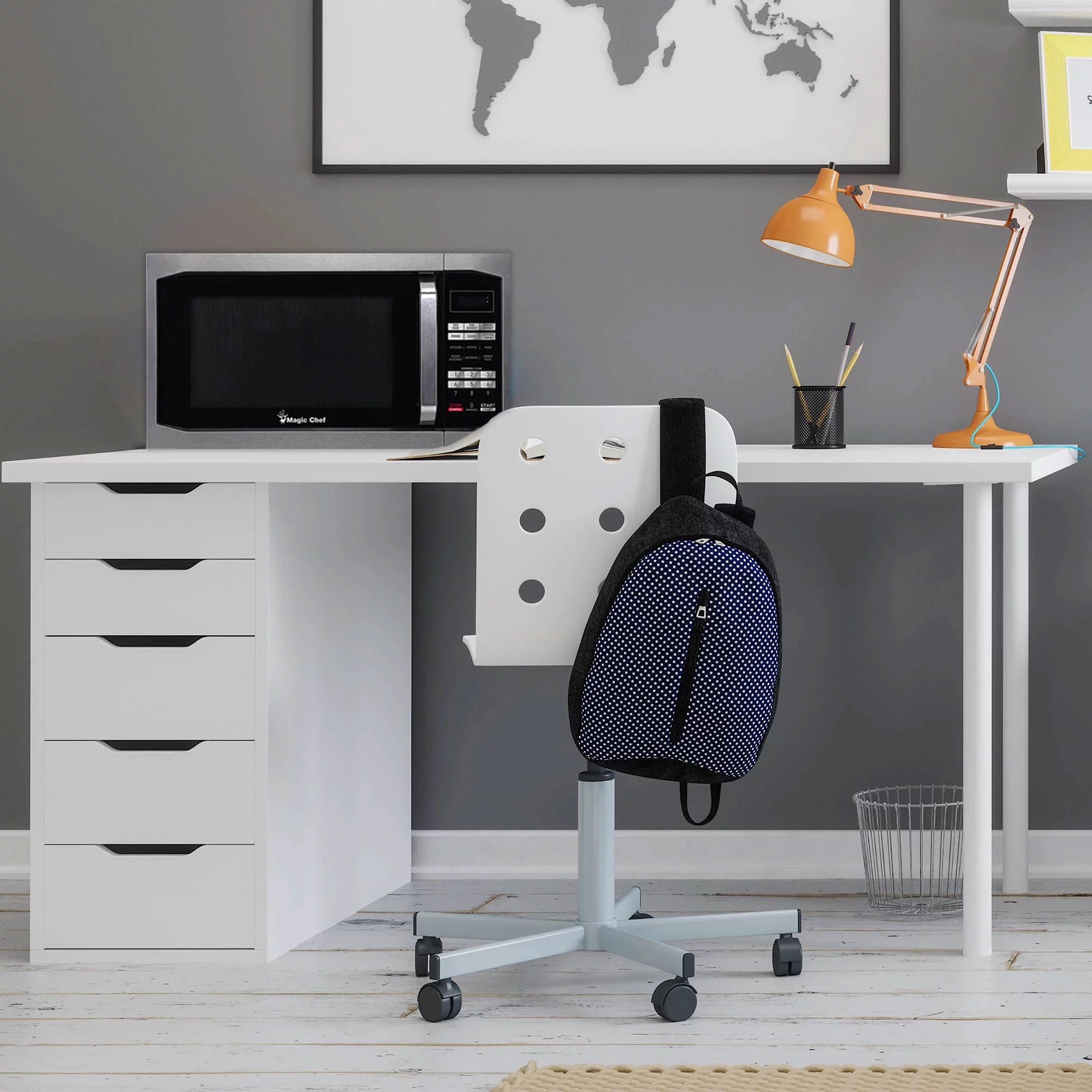 Magic Chef 1100 Watt 1.6 Cu. ft. Digital Countertop Microwave, Stainless Steel, New