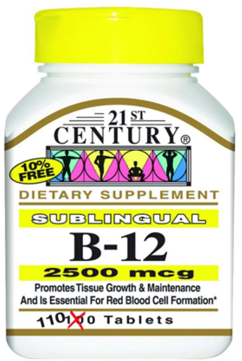 21st Century Century B-12 2500 Mcg Sublingual Tablets 110 ea (Pack of 2)