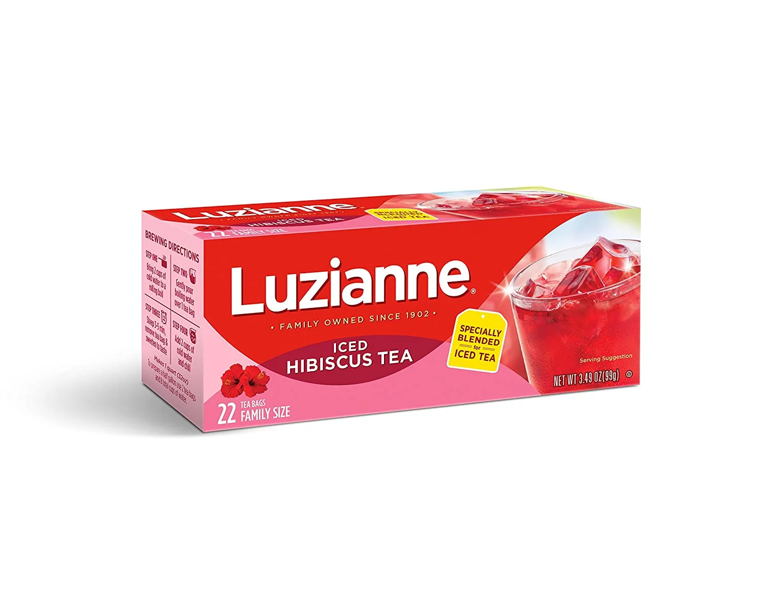 Family Size Iced Hibiscus Tea, 22 Count (Pack Of 6)