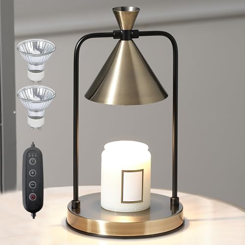Candle Warmer Lamp with Timer, Dimmable Candle Light Electric Candle Warmer Compatible with Various Candles, Candle Holders for Home Decor, Gifts for Mothers Day/Birthday/House Warming