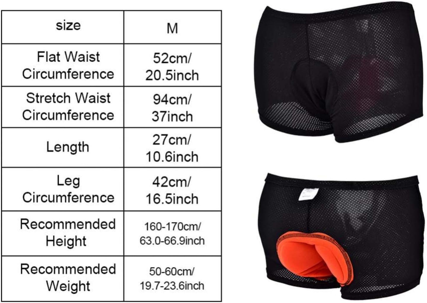 Cycling Underwear, Men Outdoor Cycling Shorts 3D Padded Bike Bicycle Riding Shorts Pants Bike Underwear(L)