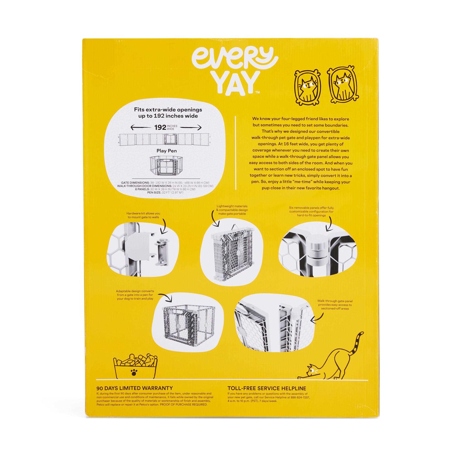 EveryYay in The Zone Convertible Walk-Through 28 x 42 Dog Playpen with Gate - Pet Supplies online store