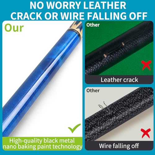 Pool Cue, 4 Pcs Pool Cue Stick 18 19 20 21 oz 4 Sets Cue Sticks 58 inch Pool Cues Adult Canadian Maple Wood Billiard Stick