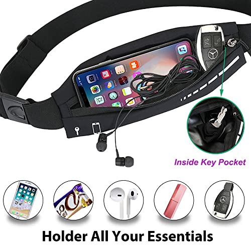 Slim Running Belt for Women Men,Runners Fanny Pack Phone Holder,Run Pouch Waist Belt for Workout Jogging,Money Belt Running Gift Gear Accessories