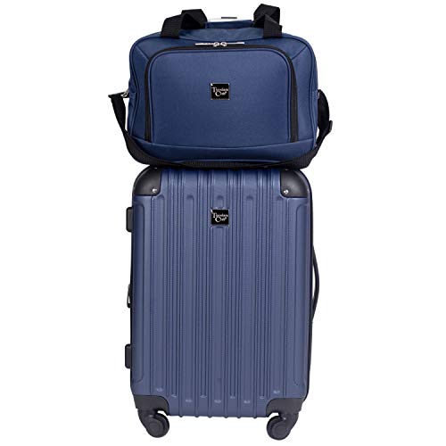 Travelers Club Midtown Hardside Luggage Travel, Black, 4-Piece Set