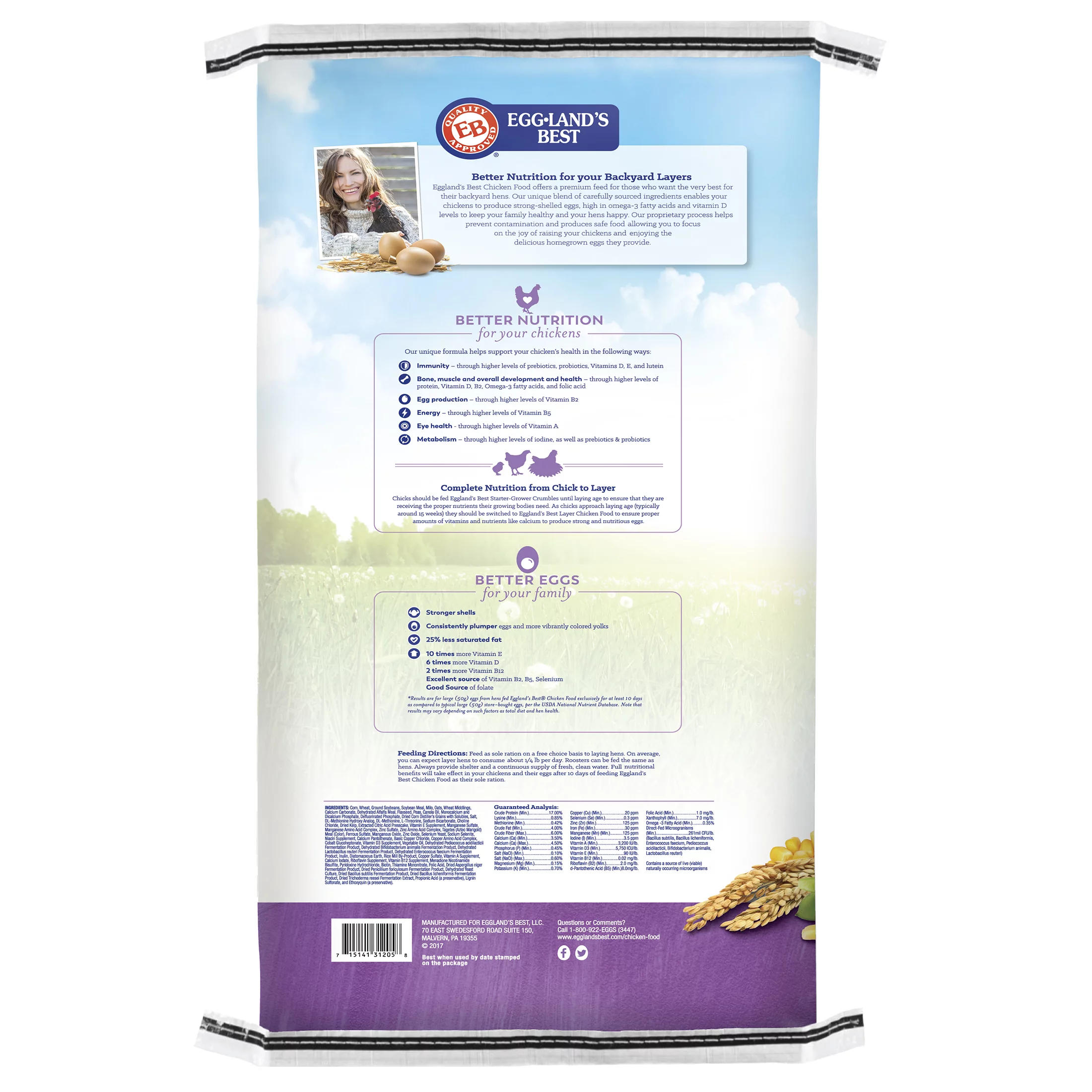 Eggland's Best Egg Layer Mini-Pellets Chicken Food, 40 lbs.