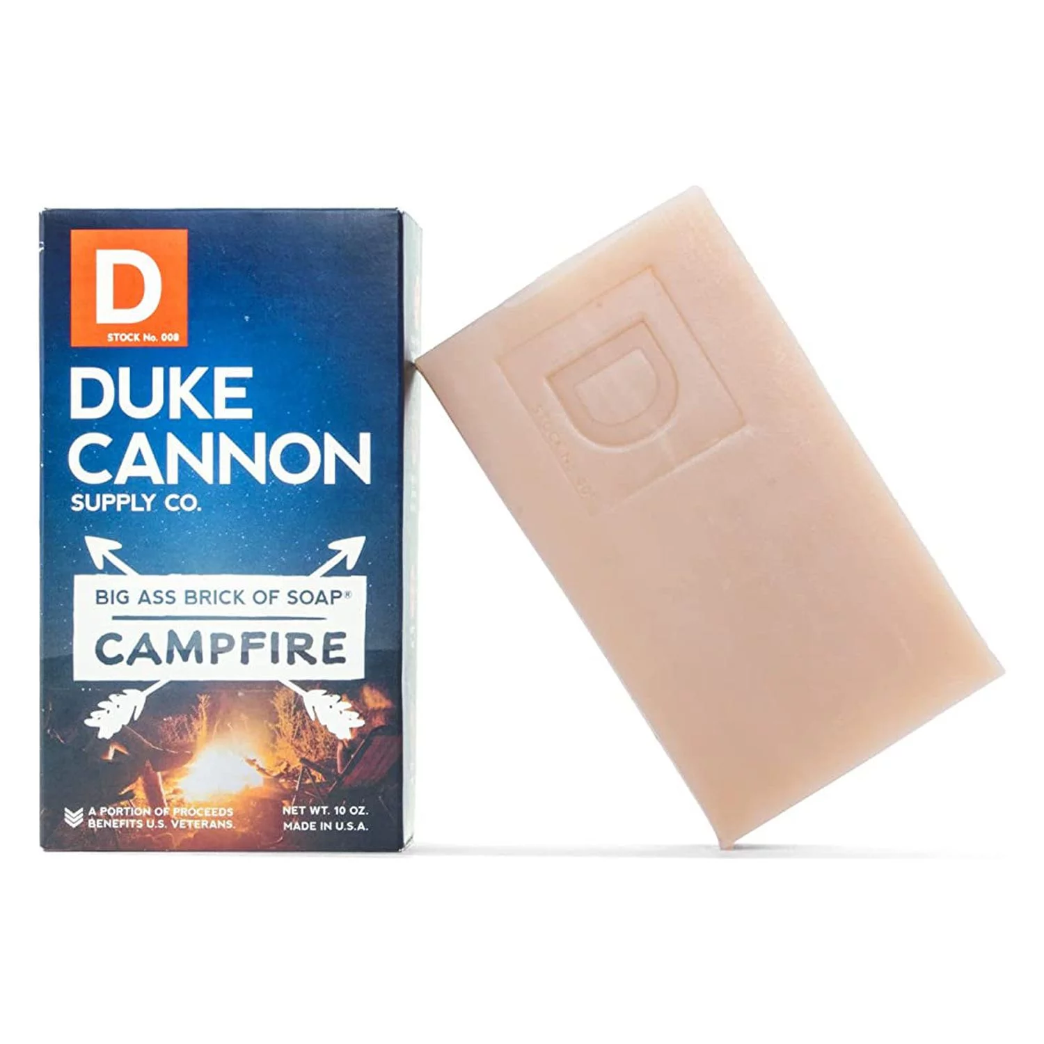Duke Cannon Supply Co. Big Ass Brick of Soap - Superior Grade, Large Men's Soap with Musky Masculine Scents, All Skin Types, Campire, 10 oz