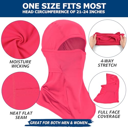 Headshion Cooling Balaclava Face Mask Men Women Summer, 2-Pack Lightweight Ski Mask Helmet Liner with Long Neck Coverage