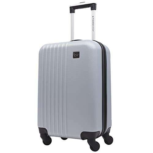 Travelers Club Cosmo Hardside Spinner Luggage, Navy Blue, Carry-On 20-Inch