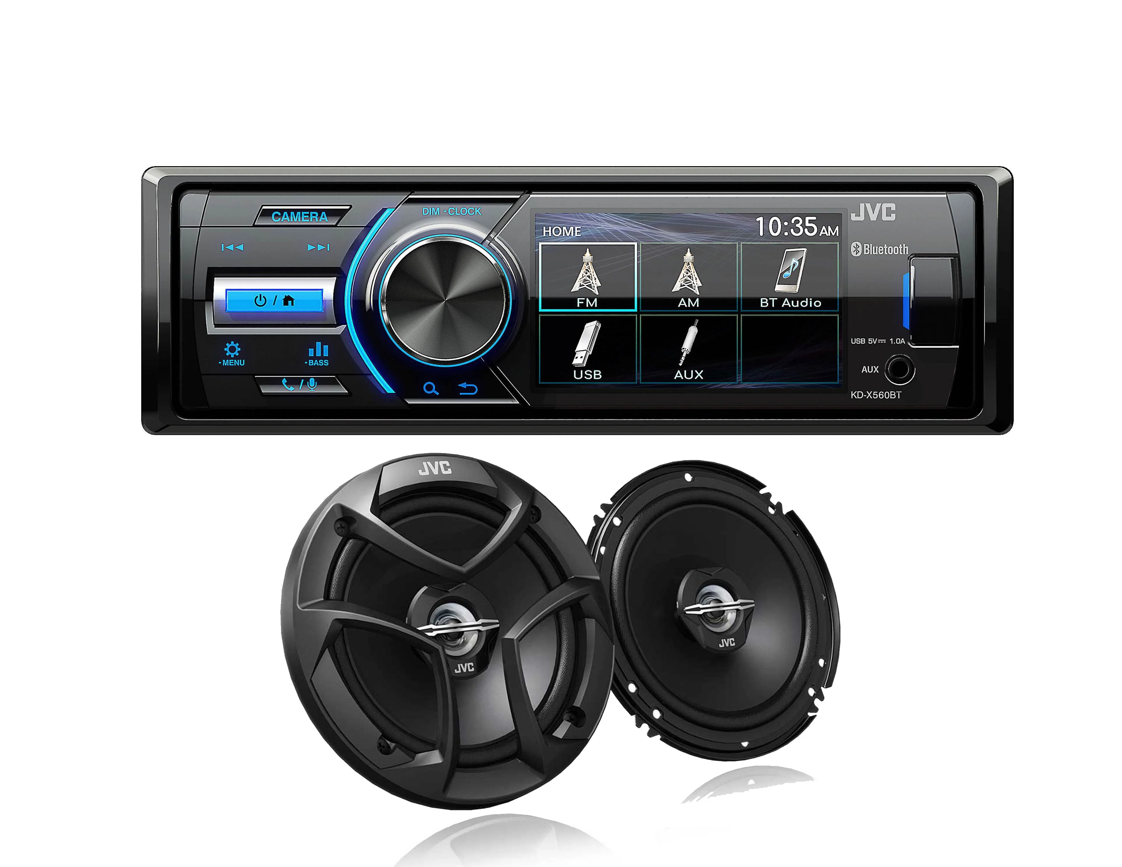 JVC KD-X560BT Digital media receiver for Jeep, powersports, or marine applications+ JVC CS-J620 6.5