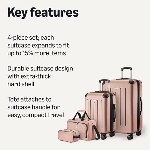 Amazon Basics 3-Piece Luggage Set, Including Carry-On Luggage (22