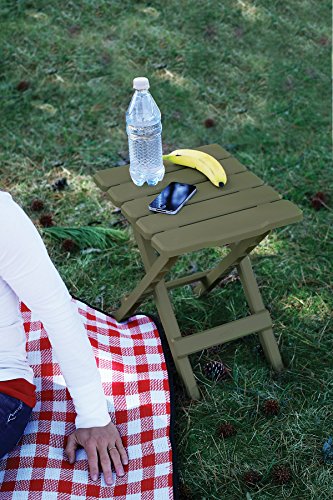 Camco 21045 Small Quick-Folding Adirondack Table, Plastic, Taupe