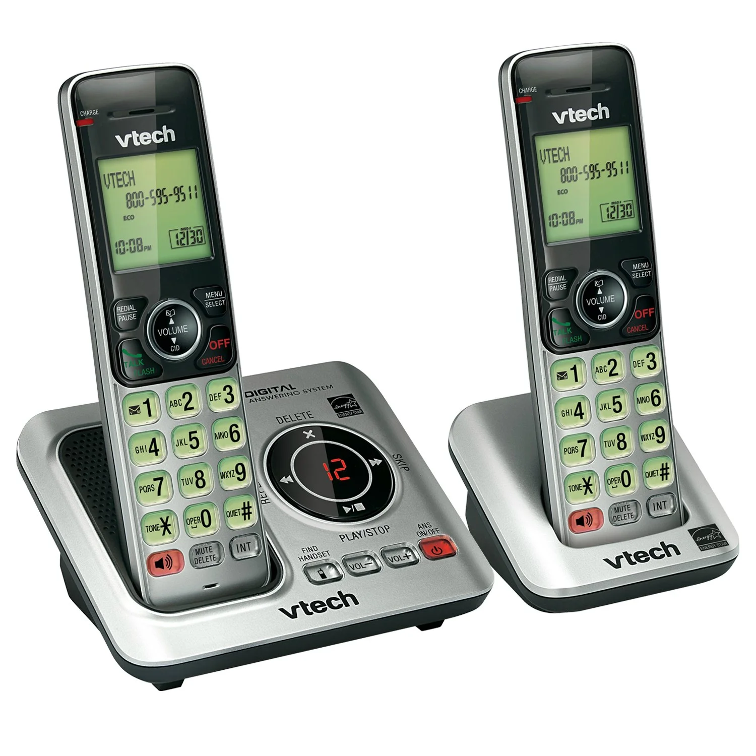 VTech CS6629-2 2 Handset Cordless Landline Phone with Power Consuming ECO Mode