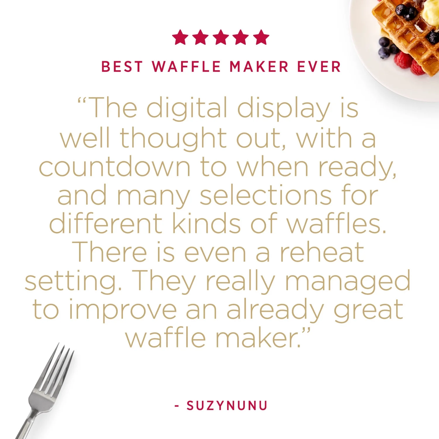 All-Clad Gourmet Digital Belgian Waffle Maker with Removable Plates, 4 slice