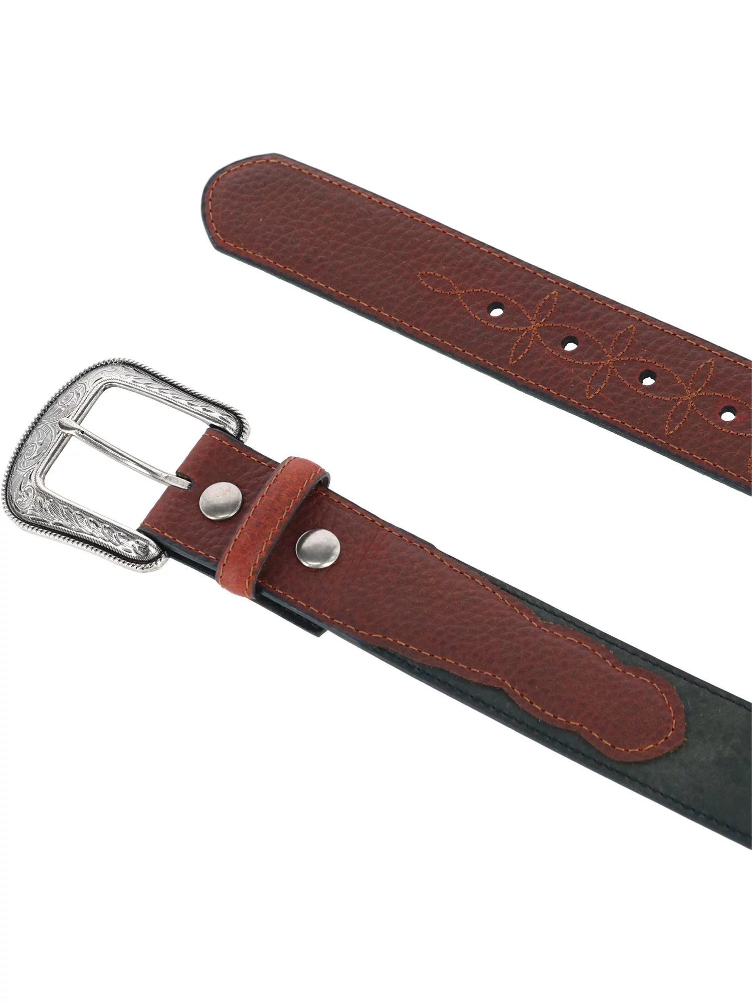 Wrangler  Bison and CrazyHorse Leather Belt with Billets (Men)