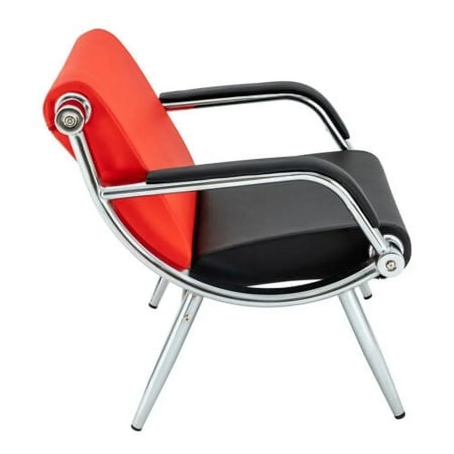 2PCS PU Leather Guest Chair Reception Waiting Room Office Desk Side Chairs NEW