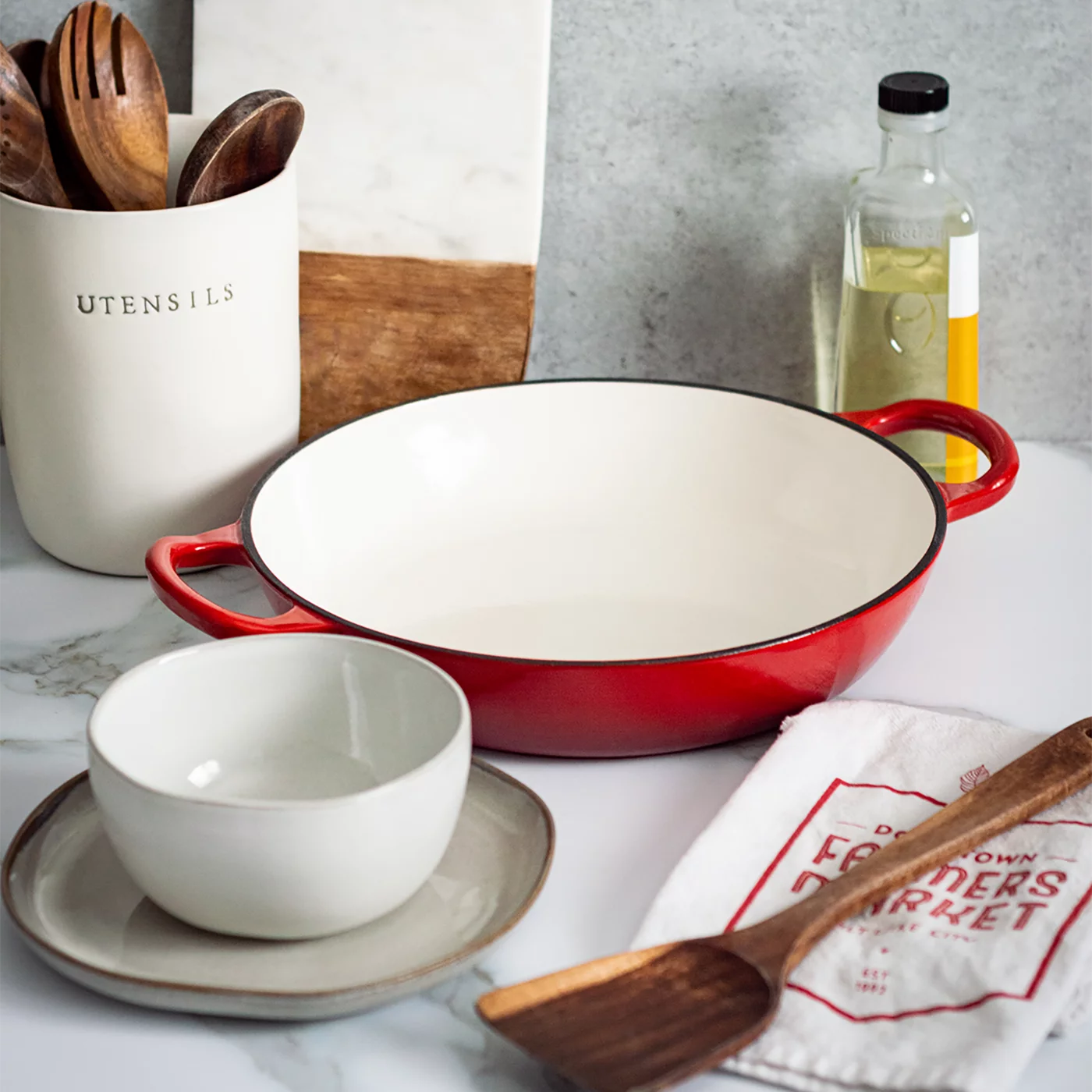 Backcountry Iron Enameled 3.5 Quart Signature Cast Iron Braiser with Lid