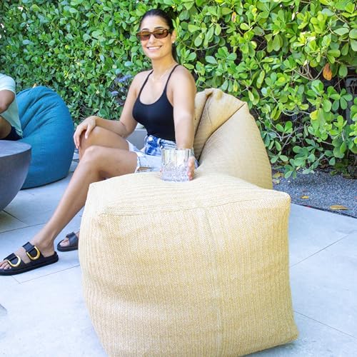 Big Joe Tuffet Weatherproof Bean Bag Chair, Paprika Bella Sunmax, Durable Weather Resistant Fabric, 2.5 feet Teardrop