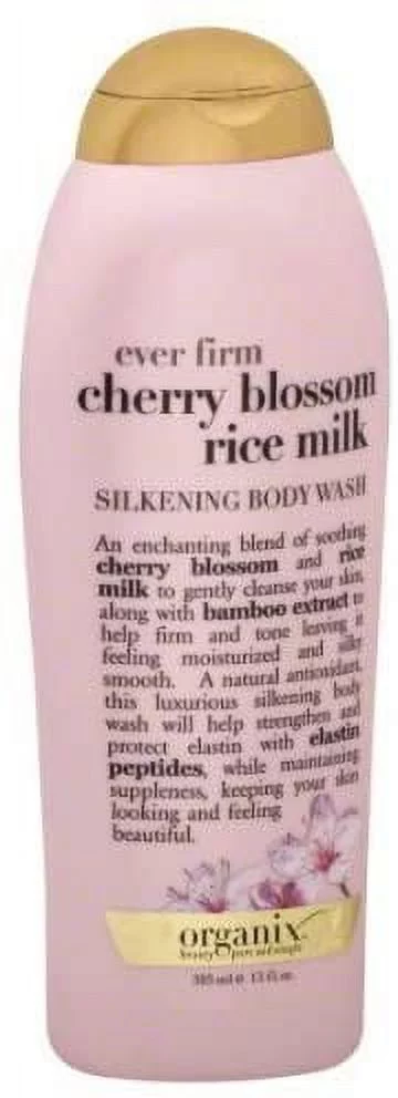 Organix Ever Firm Cherry Blossom Rice Milk Silkening Body Wash 13 oz.