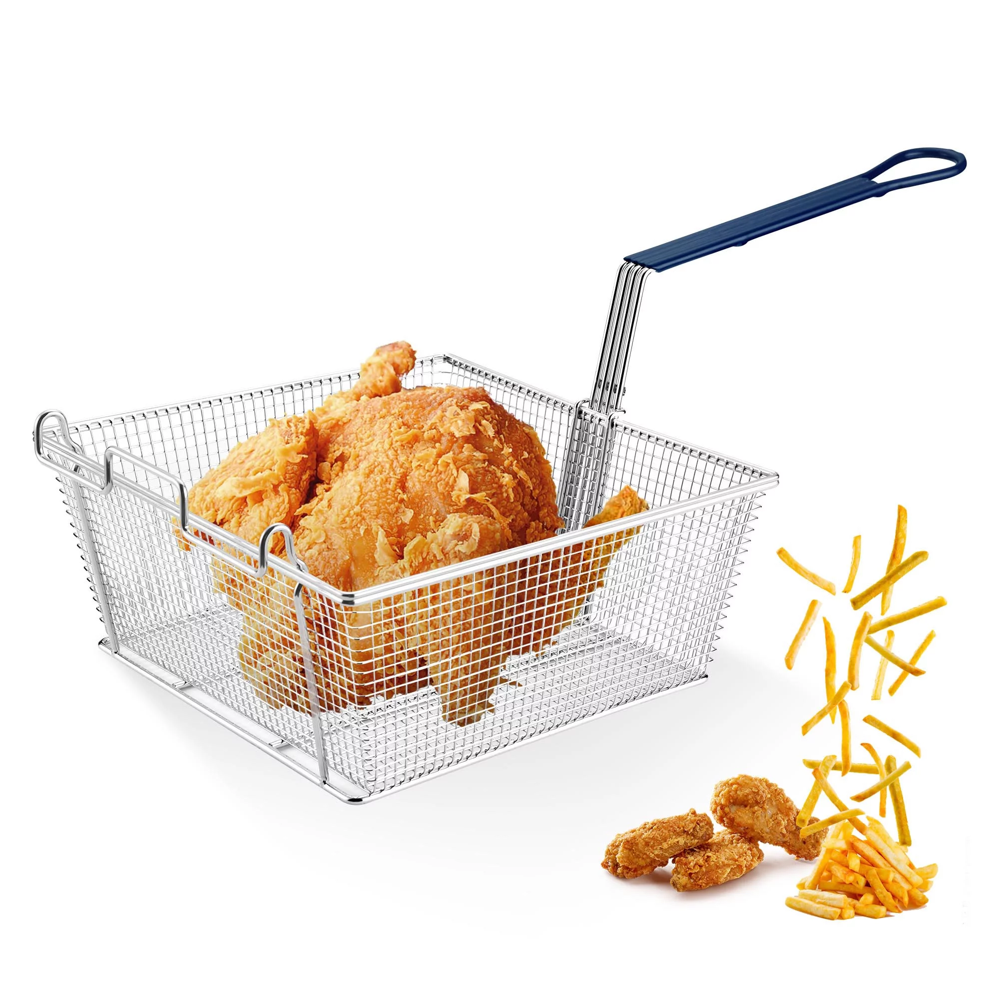 WeChef Commercial Deep Fryer Basket 8.8 Lbs Large Capacity 13