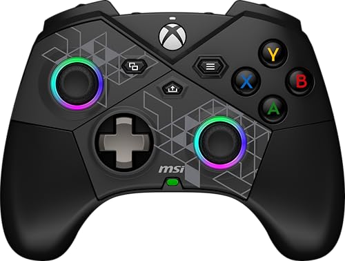 MSI Force PRO W Wireless Gaming Controller – Rechargeable Gamepad with Dual Vibration, Hall Effect Triggers, Certified for Xbox Consoles, PC & Android Compatibility