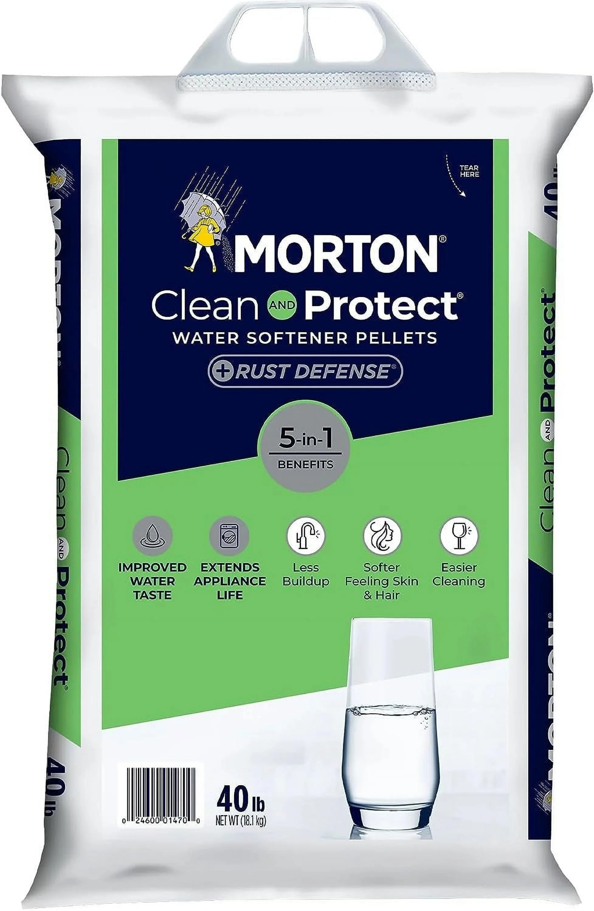 Morton Clean and Protect Plus Rust Defense Water Softener Salt Pellets 40 lb 1 Pack