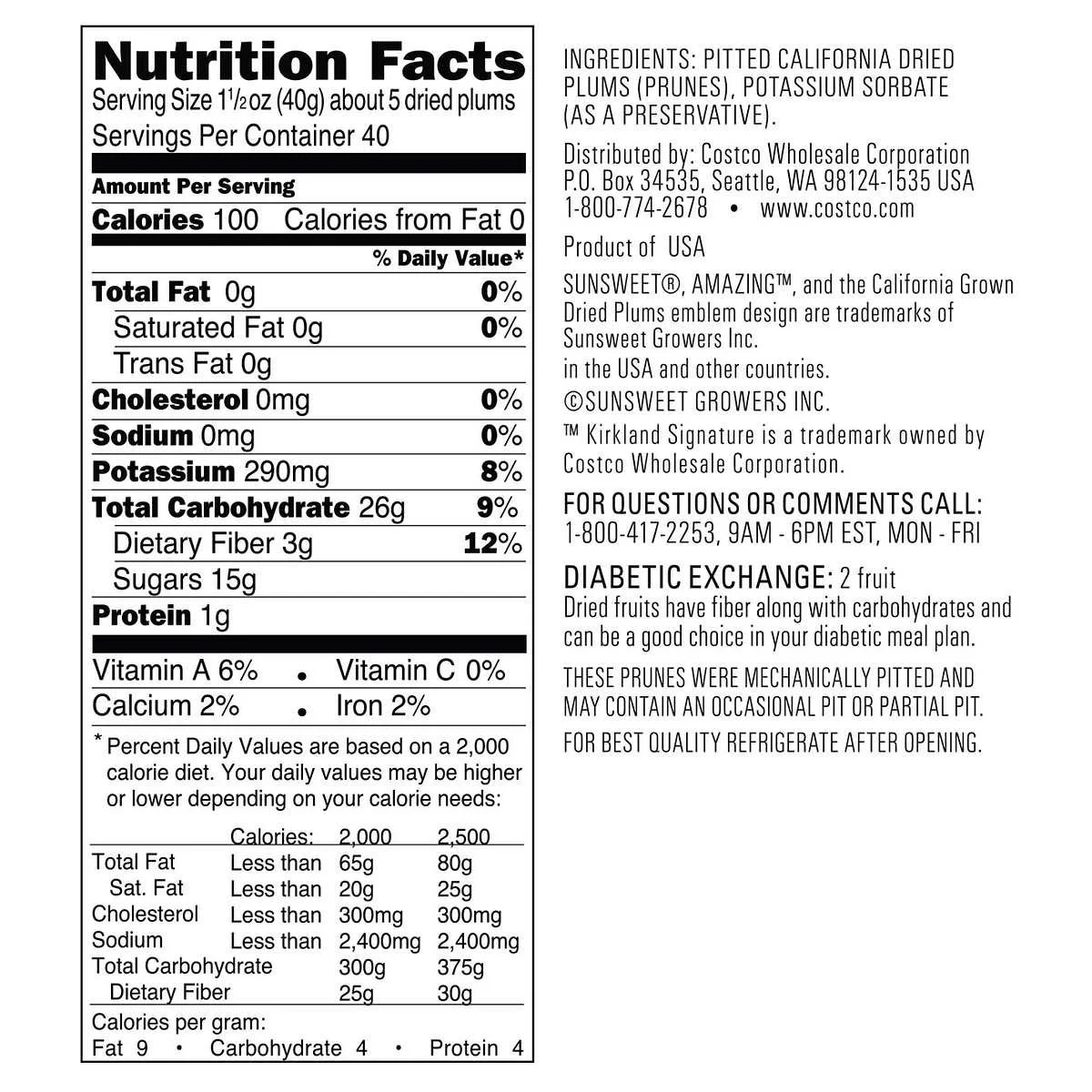 Signature's Dried Plums Pitted Prunes, 3.5 Pounds Pack of 2