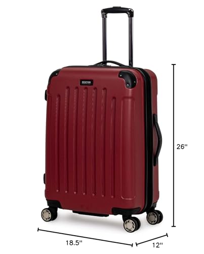 Kenneth Cole REACTION Renegade Luggage Expandable 8-Wheel Spinner Lightweight Hardside Suitcase, Navy Blue, 20-Inch Carry On