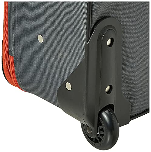 Rockland Fashion Softside Upright Luggage Set, Expandable, Kensington, Black and White, 2-Piece(14/19)