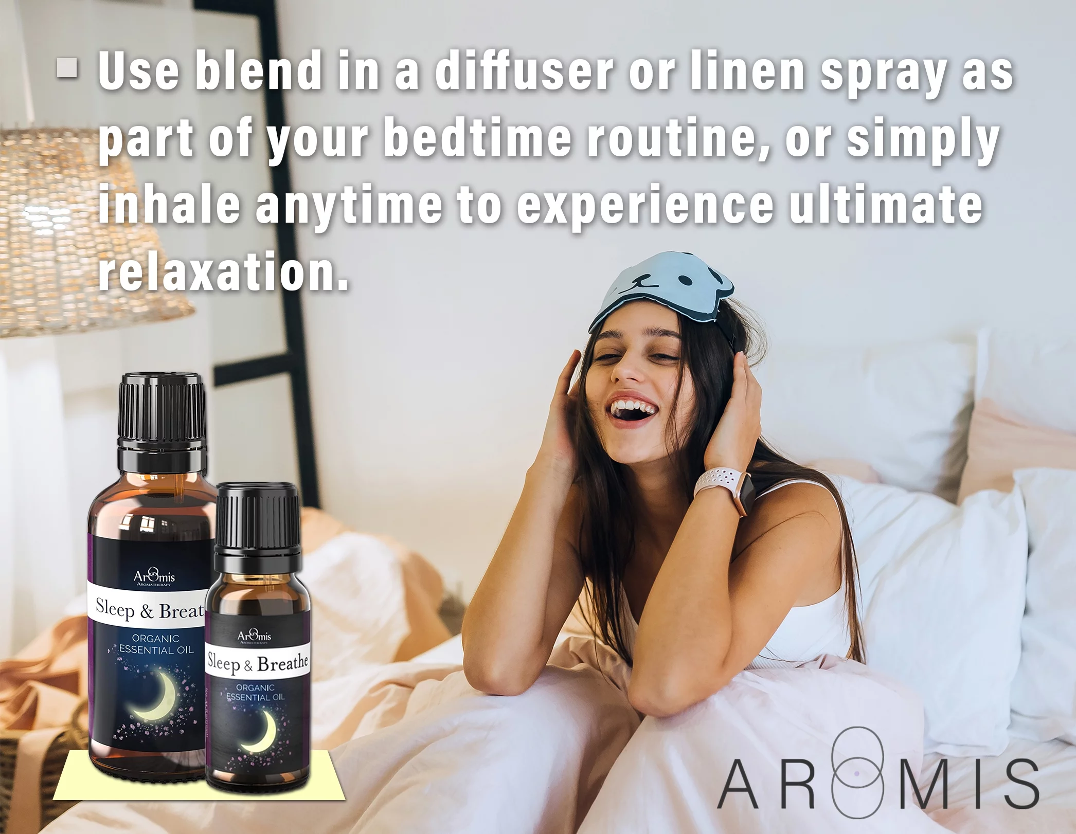 ArOmis Sleep & Breathe Essential Oil - 100% Pure Therapeutic Grade - 30ml (1 fl Oz), Undiluted, Premium, Blend, Oils Perfect for Aromatherapy Diffuser