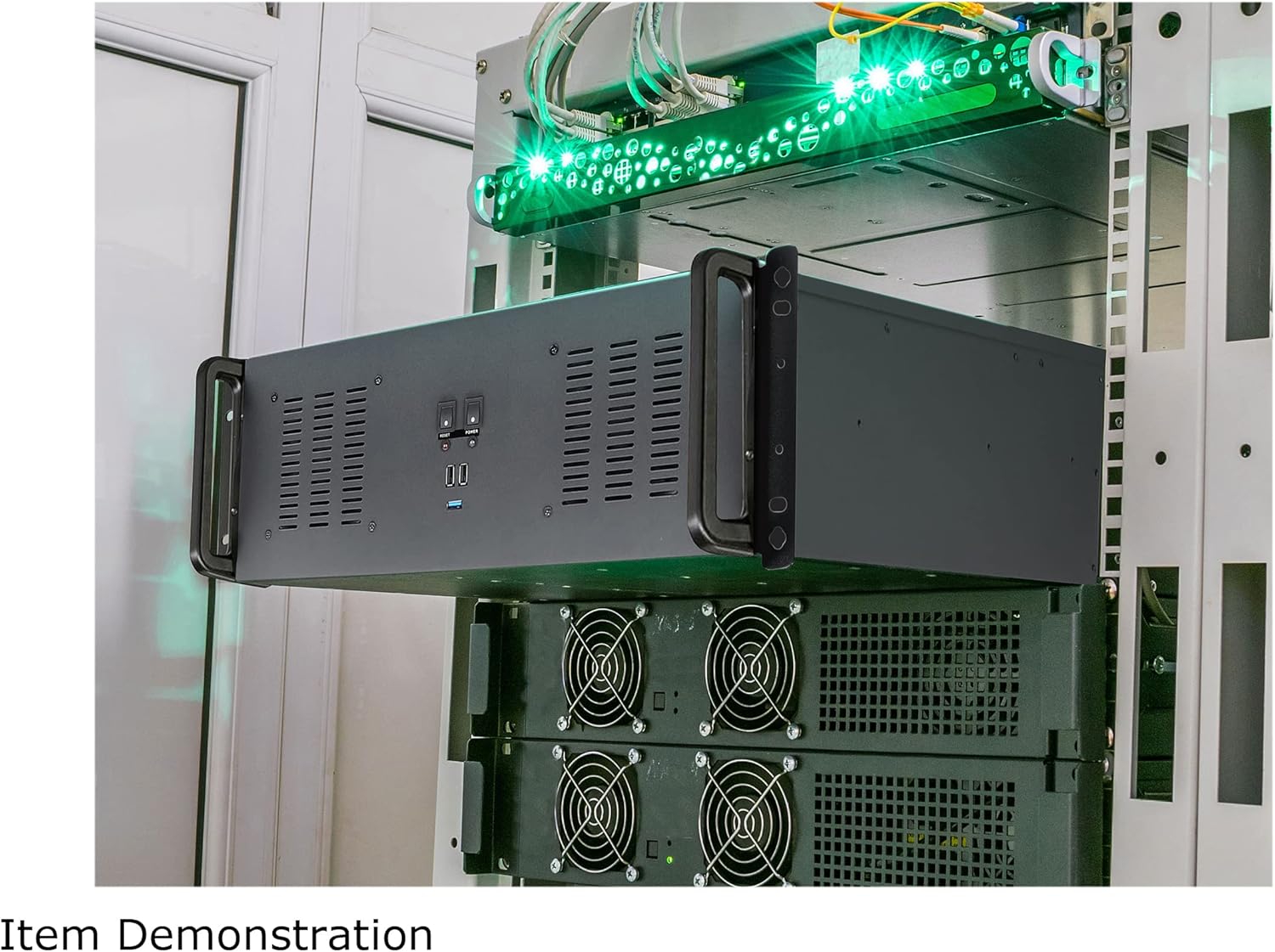 Rosewill 4U Server Chassis 11 Bay Server Case 8X 3.5 + 3X 5.25 HDD, E-ATX, Rackmount Server Case, Include Front 5X 120mm Fans Rear 2X 80mm Fans Metal Rack Mount Computer Case 25 Deep, RSV-L4000U