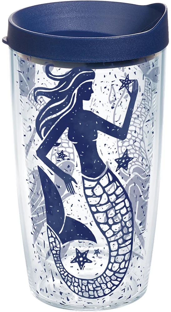Tervis Vintage Mermaid Collage Made in USA Double Walled  Insulated Tumbler Travel Cup Keeps Drinks Cold & Hot, 16oz, Clear