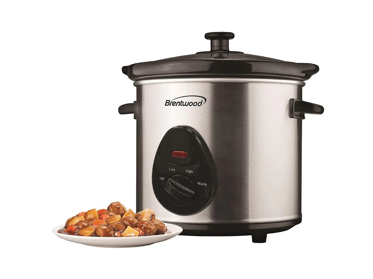 Brentwood SC-130S 3-Qt. 170-Watt Stainless Steel Slow Cooker (Metallic)