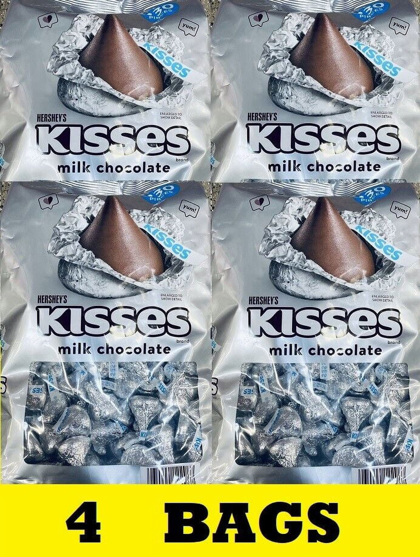 4x Hershey's Kisses Milk Chocolate 56 Oz Ounce Candy Bulk Bags Candies 4 BAGS