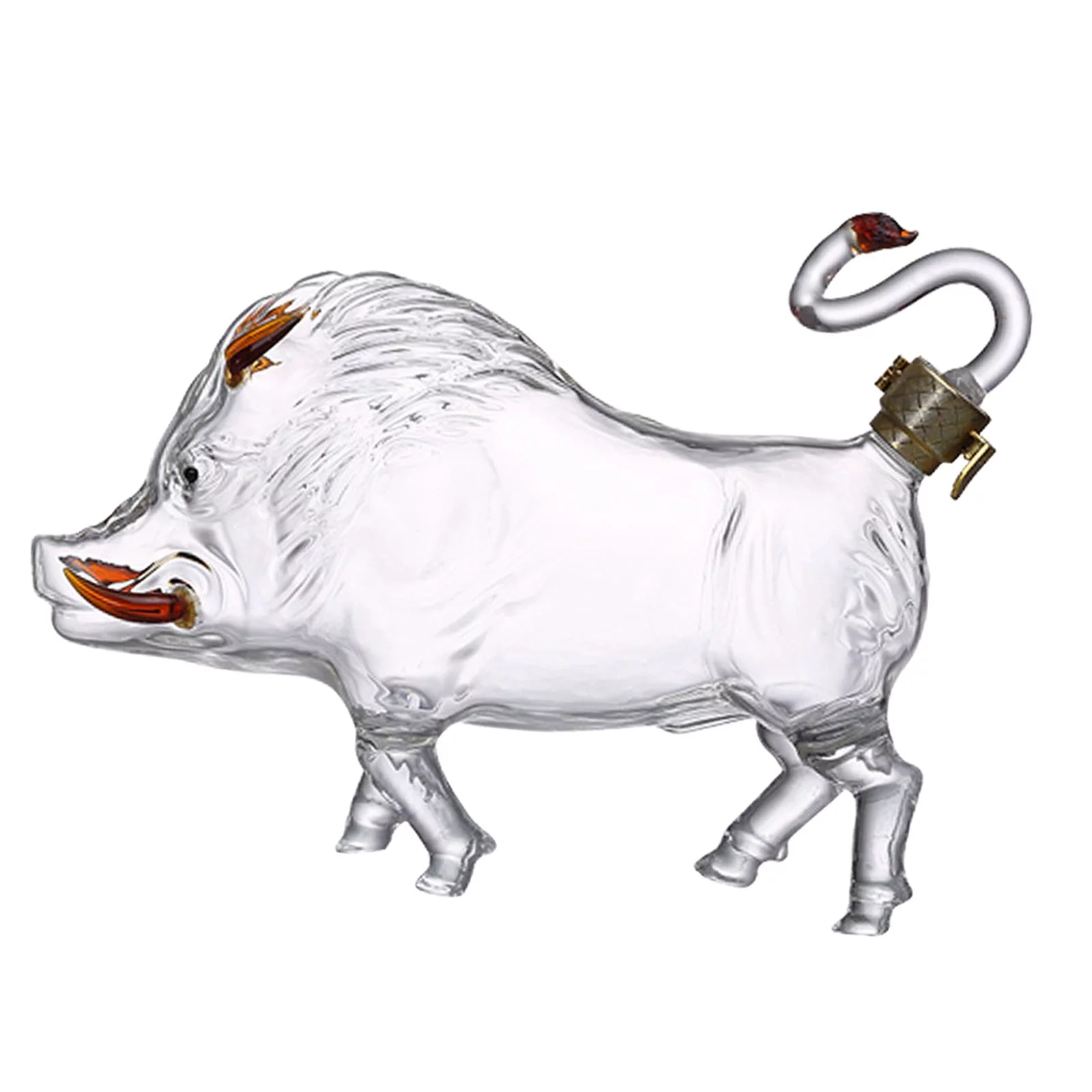 Animal , Bar Supplies, Gift Clear 1000ml Unique Boar Shaped Style